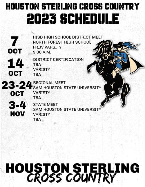 2023 Cross Country Schedule